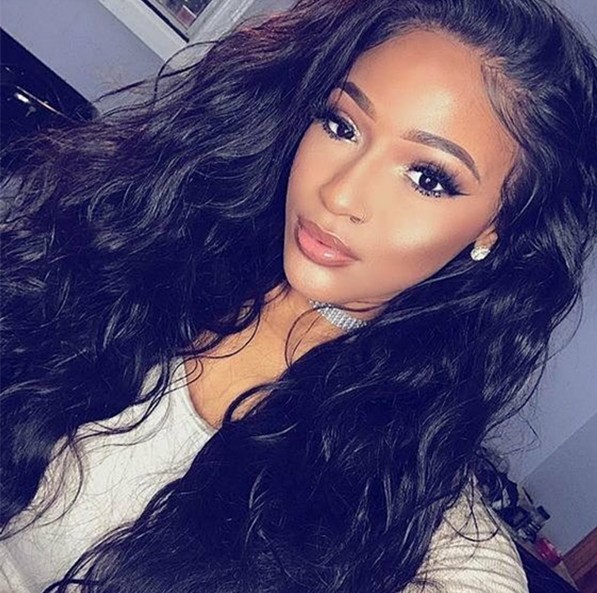 Virgin hair beach wave full lace wig