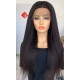 Human Hair 150% density kinky straight Silk Top Glueless Lace Front Wig--M31343