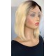 Human hair 1b/613  T part lace wig 