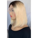 Human hair 1b/613  T part lace wig 