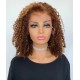 human hair 20 inches kinky curl 13*4 lace front wig-c427