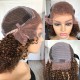 human hair 20 inches kinky curl 13*4 lace front wig-c427