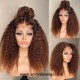 Ombre Brown Kinky Curly 5x5 HD Lace Closure Wig Virgin Human Hair HDW521