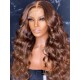 Chestnut Brown Loose Wave 5x5 HD Lace Closure Wig 200% Density Virgin Human Hair HDW523