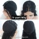 Human Hair Wet Wave 150% density V-part Wig BW11817