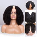 Human Hair 200% density 4a Kinky Curly V-Part Wig BW11845