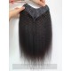 Human Hair Italian Yaki V Shape Clip Ins Hair Extension CE24