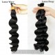 Human Hair Double Drawn Bulk Hair Extension For Braid Crochet BH11