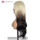  180% Full Human Hair Grey Ombre Black Loose Wave HD 5x5 Lace Closure Wig BL-03 