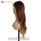  Pre colored 180% Full Human Hair Front Highlight Ombre Brown Loose Wave HD 5x5 Lace Closure Wig L2-05