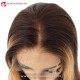  Pre colored 180% Full Human Hair Front Highlight Ombre Brown Loose Wave HD 5x5 Lace Closure Wig L2-05