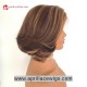 Pre Colored 250% Density 10 Inch Highlight Blonde Brown Bob 5x5 HD Lace Closure Wig BOB11