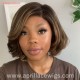 Half Price !!! -Pre Colored 250% Density 10 Inch Highlight Blonde Brown Bob 5x5 HD Lace Closure Wig BOB11