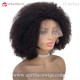 100% Human Hair 150% density 4A Curly Silk Top Glueless Lace Front Wig SLF045