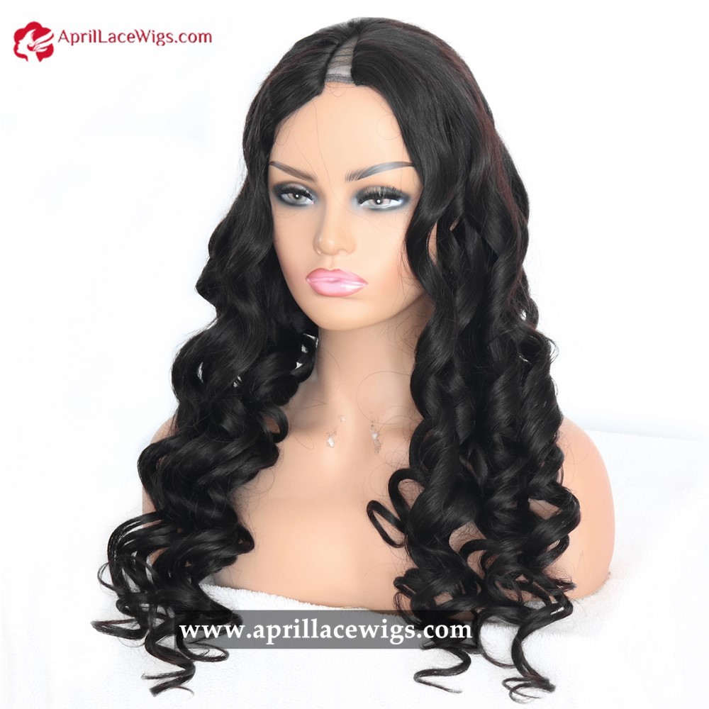 Human Hair Loose Wave 150% Density V-part wig