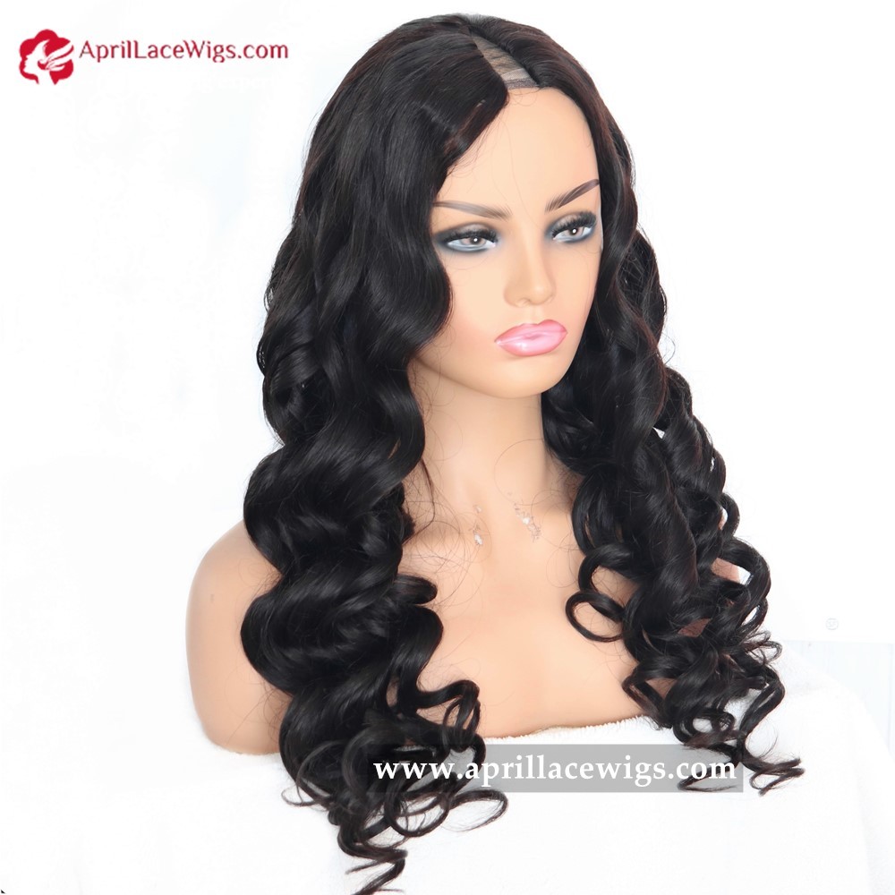 Human Hair Loose Wave 150% Density V-part wig