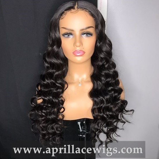 Ocean Curl 5x5 HD Lace Closure Wig 250% Density Virgin Human Hair