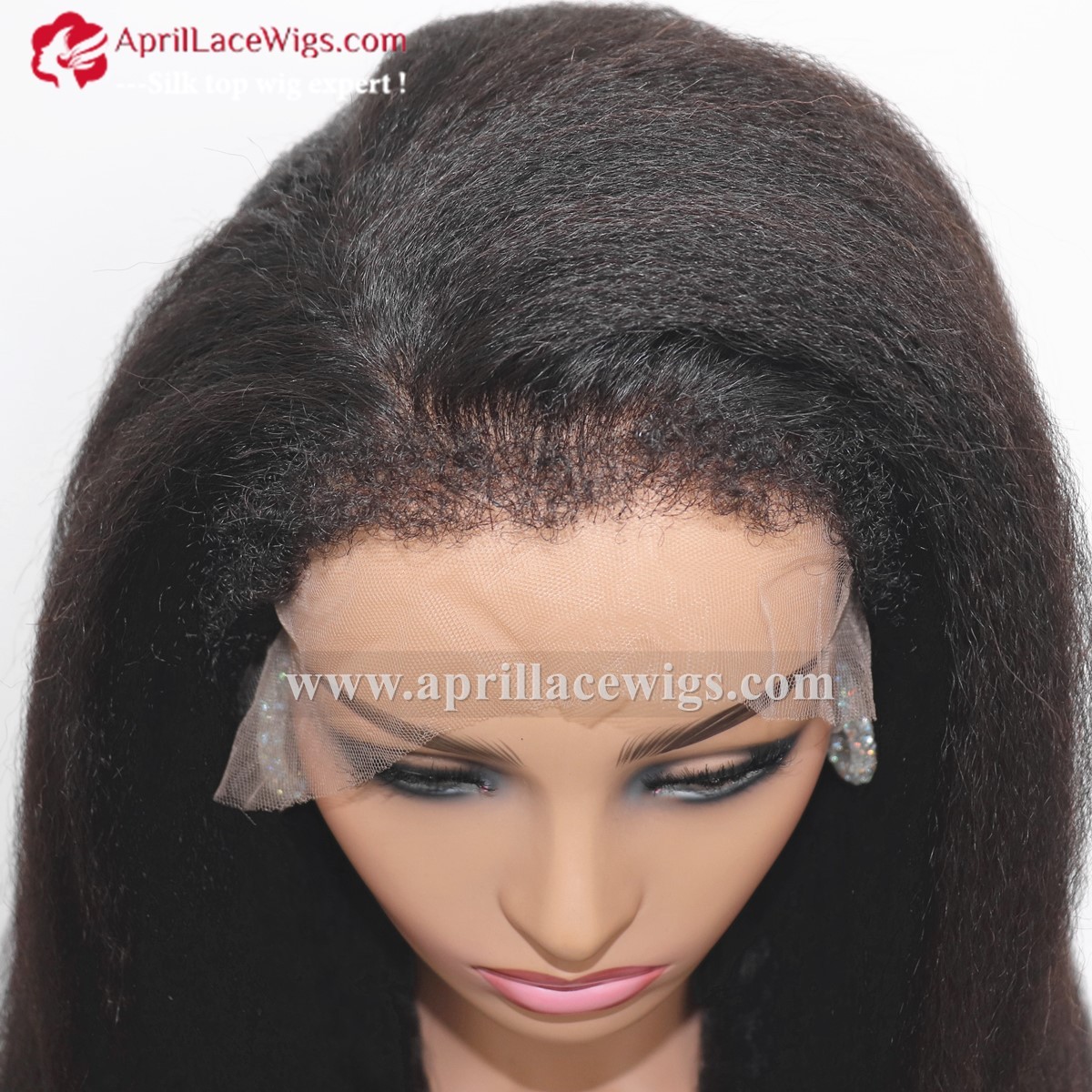 Italian Yaki 5x5 13x4 13x6 HD Lace Wig with Mimic 4c Curly Baby hairs