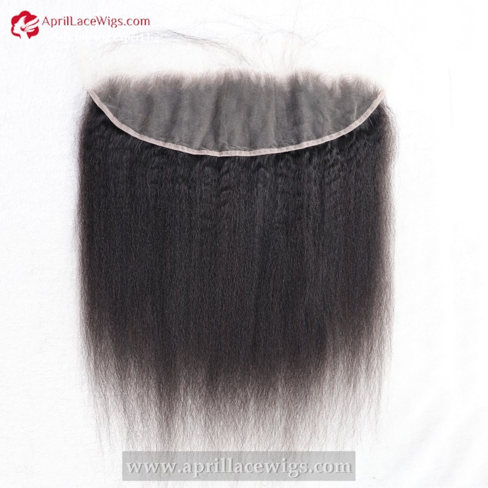 Human Hair Italian Yaki 13x4 13x6 HD Lace Frontal
