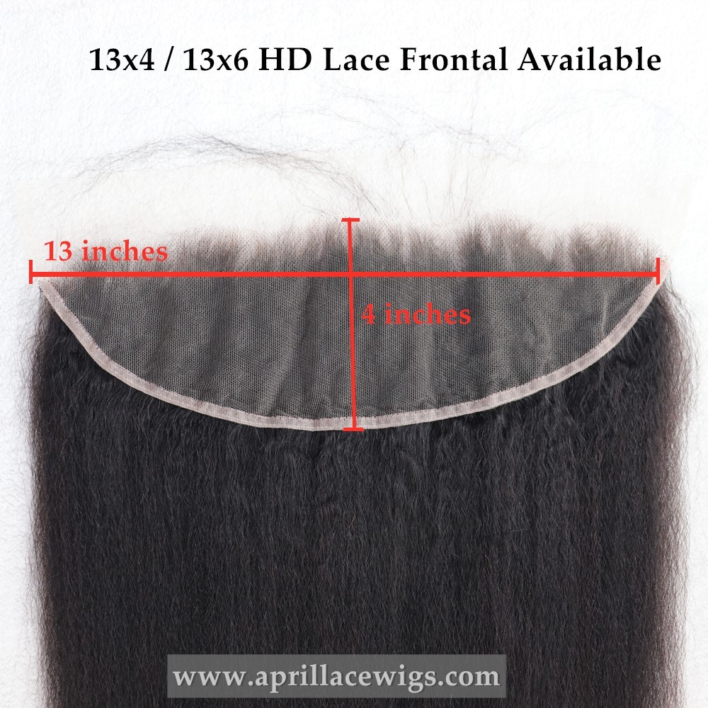 Human Hair Italian Yaki 13x4 13x6 HD Lace Frontal