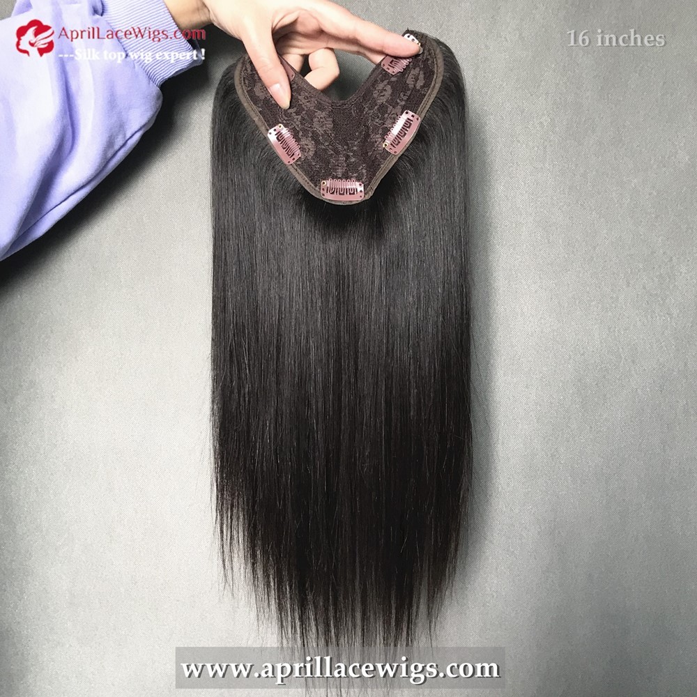 Human Hair V Shape Clip In Hair Extension