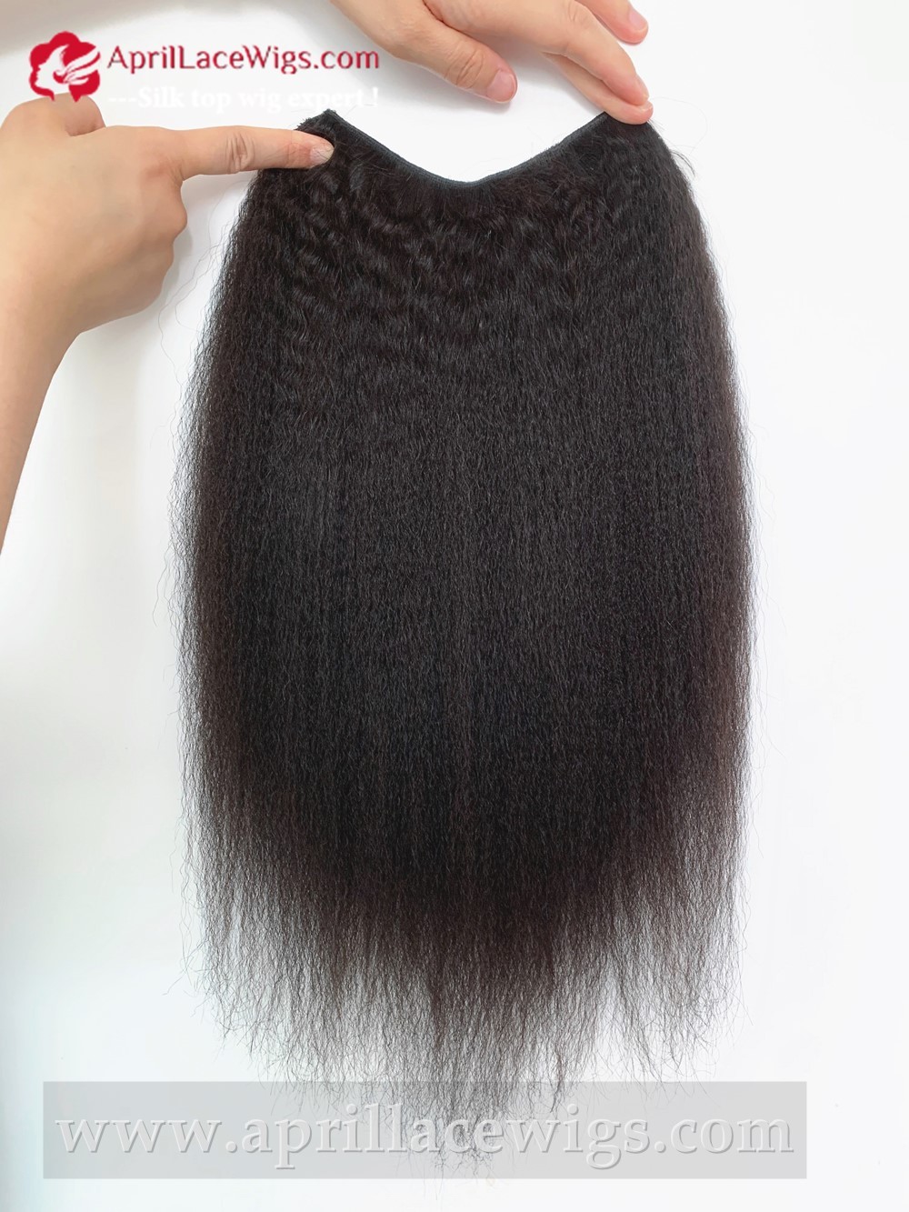 Human Hair Italian Yaki V Shape Clip Ins Hair Extension